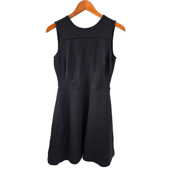 Land's End Black Sleeveless V-back Circle Swing Dress - Picture 1 of 8